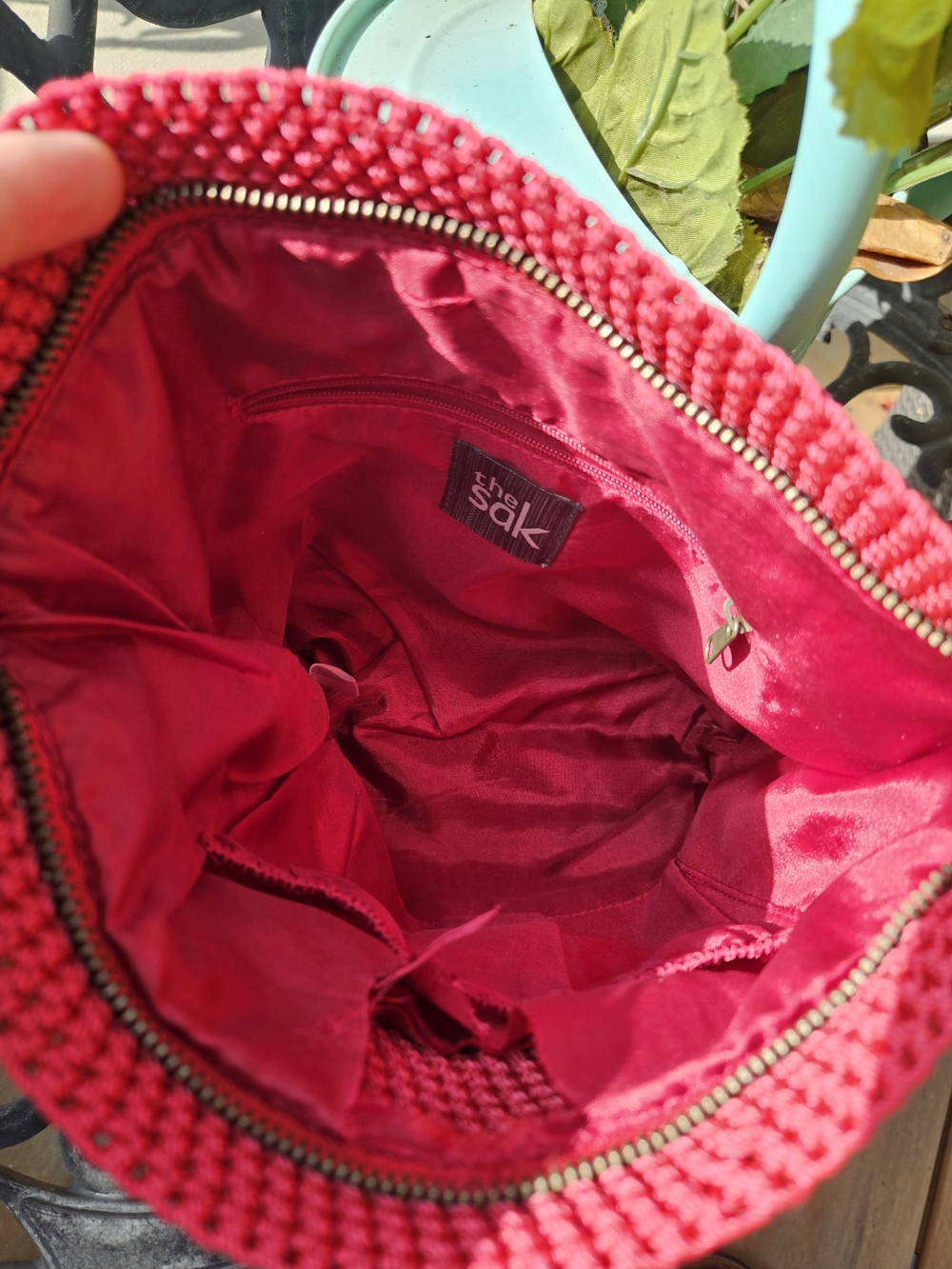 The Sak Handwoven Red Crossbody Bag - Picture 4 of 5
